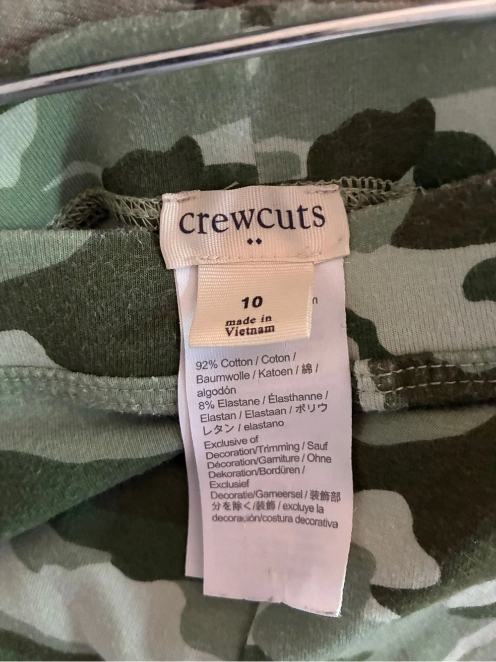 Crew cuts camo and rainbow sweatsuit set sz 10